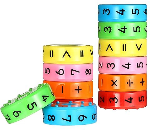 Moncolis 2 Stück Mathematik Lernspielzeug Magnetische Rechenrolle Mathespielzeug Lernspiele Rechnen Einschulung Schulanfang Schulkind Schultüte Füllung Kindergeschenk