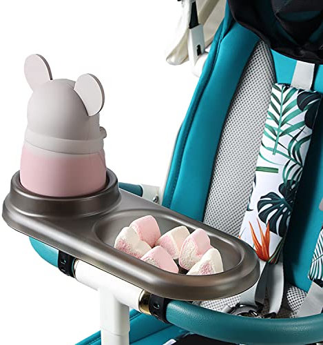 Pushchair Cup and Tray Holder, Baby Stroller Snack Tray Suitable for Most Pram with Handrails.