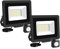 RIGIDON 2x 20W Projecteur d'extérieur Led Avec Detecteur de Mouvement, 2000 LM 6000K Blanche Froide, IP66 étanche Éclairage de Sécurité Extérieur, Projecteur led de Patio Garage Terrasse Jardin