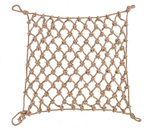 Kinder-Kletternetz Hanfseilnetz Felswand-Kletternetz Kinder-Trainingsnetz Großmaschig Multi-Size Sicherheit und umweltfreundlich für Innengeländer Treppen Spielplatz Kletternetz für Erwachse