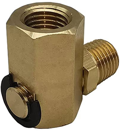 50310 Swivel Joint for Air Hose Reel 1/4'' FPT * 1/4'' MPT 90 Deg Swivel Fitting, 5/16-18G Male/Female