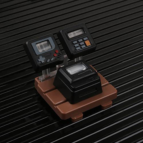 Cmokifuly Cute 3D ESC Key R4 Profile Shine-Through Keycap for Mechanical Keyboard, Retro Mini Gaming Pad Keycap (Black)