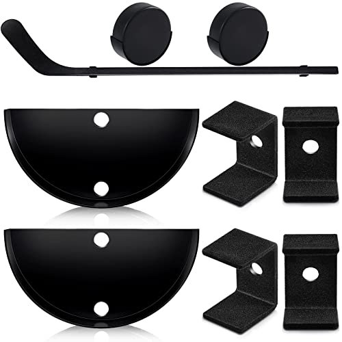 6 Stück Hockeyschläger-Display-Halter, schwarzer Hockeyschläger, Display-Aufhänger, Eishockeyschläger, Wandhalterung, Hockeyschläger, Halterung für Zuhause, Organizer, Geschenke (klassischer Stil)