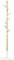 HOMCOM Porte-manteau moderne en bambou avec 8 crochets pour vêtements, porte-manteau d'arbre pour entrée de chambre Ø 37,8 x 175,6 cm naturel