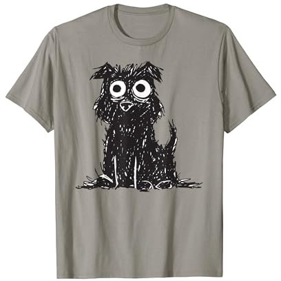 Lustiges Hunde Motiv in schwarz für Herren Damen Kinder T-Shirt