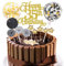Jxuzh 35. Geburtstag Glitter Cake Topper - Schwarz & Gold für Männer & Frauen - Happy Birthday 35 Jahre Kuchen Deko