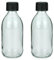 mikken 2 Glasflaschen 250 ml Chemikalienflasche Laborflasche zum befüllen + Etiketten