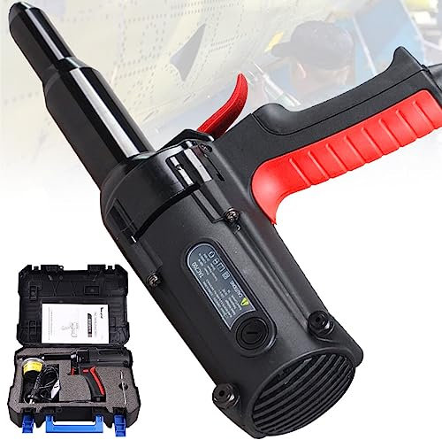 TAHALI 220V Heavy Duty Electric Rivet Gun, Nail Gun Riveting Tool Electrical Blind Riveter 600W 4.0-6.4MM 16000N Stroke 25MM
