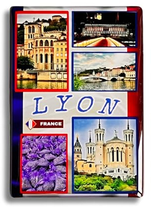 Lyon Magnet, Frankreich-Souvenir- Lyon Kühlschrankmagnet, Lyon Souvenir France