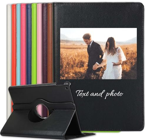 Sunrive Personalizzate Pelle Cover compatibile con Samsung Galaxy Tab A 7.0'' 2016 T280/T285 con supporto Rotazione 360,personalizzabile tablet case con Foto Testi e Grafiche nome