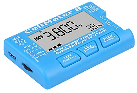 Misuratore di Cellule RC 8 Misuratore di Capacità della Batteria Digitale Controllore di Tensione della Batteria LiPo Li Lon Tester Per Batterie NiMH LCD Per Strumento Diagnostico Batteria