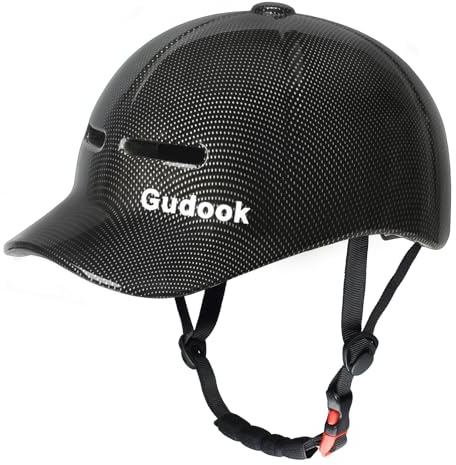 Gudook Adult Bike Helmets for Men - Women Bicycle Helmet - Certified Comfort Lightweight Adjustable Baseball Cap Style Cycling Helmet for Urban Commuter Road Biking Scooter