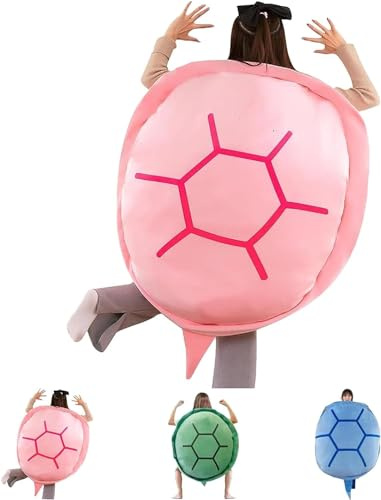 ERISAMO Aqua Cuddles Turtle Pillow, Turtle Costume Plush Pillow, Wearable Turtle Shell Pillows, Turtle Cushion Wearable, Giant Turtle Pillow, Turtle Shell Pillow Gift For Kids Adults (100CM, Rose)