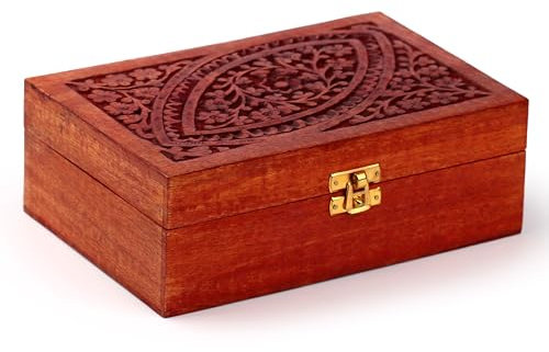 Puckator - Box aus Mangoholz für ätherische Öle (für 24 Flaschen)