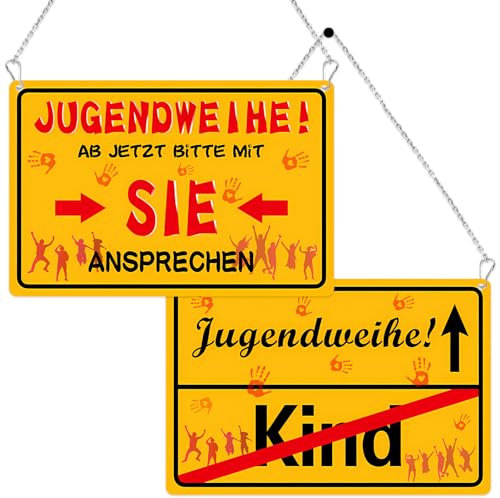 Lets Joy Schild zur Jugendweihe Deko, 2 Stück Jugendliche Wandschild, Jugendweihe Deko, Jugendliche Türschild, Jugendweihe Zimmer Party Deko Hintergrund Lustige Geschenke 20 x 30cm