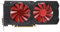 Yanmis RX 580-Grafikkarte, 256 Bit, 8 GB GDDR5, 1286/7000 MHz, PCI Express 3.0-Gaming-Grafikkarte, HDMI DP mit Zwei Lüftern für Büro- und PC-Gaming