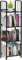 Leiterregal, Bücherregal mit 4 Ebenen, Freistehendes Regal, Büroregal, Standregal, Stabiler Metallrahmen, Lagerregal für Wohnzimmer, Schlafzimmer, Büro, Arbeitszimmer, Industrieller Stil, Schwarz
