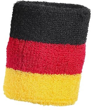 Bull & Bear Schweißband Deutschland, Armband Schwarz Rot Gold, Deutschland Fanartikel für Olympische Spiele 2024
