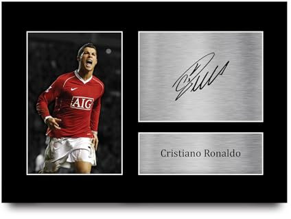 HWC Trading A4 Cristiano Ronaldo Geschenke Gedrucktes Signiertes Autogramm Foto für Fußball Anhänger and Fans - A4
