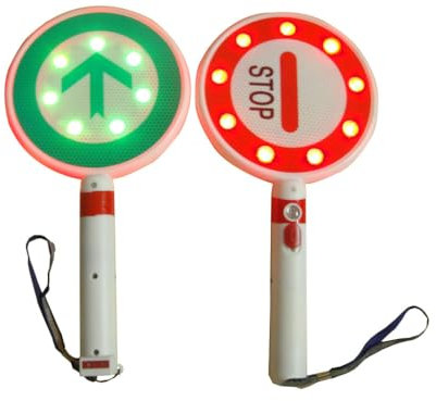 Cokvbato Panneau de signalisation LED Rechargeable bidirectionnel, feu Stop, indicateur de Voiture, Panneau d'avertissement, Signal Lumineux de Nuit pour l'aéroport, Direction du stationnement