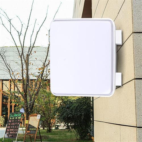 HOARLICN LED Werbeleuchten, Doppelseitig Leuchtreklame Leuchtreklame Lichtwerbung 500x500 Mm Werben Leuchtkasten Wasserdichte Advertising Lamp Für Restaurants, Hotels, Cafés
