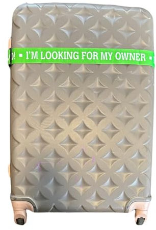 1 Stück Premium Koffergurt | Kofferband | mit Spruch Hochwertige, Reißfeste Gepäckgurte mit Verstärkten Nähten und Optimierter Schnalle – Robust (1 Stück Grün)