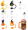 7PCS Silicone Straw Cover - Halloween Straw Toppers - Pumpkin Head & Ghost Designs