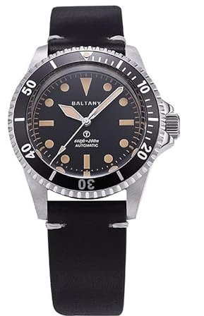 NIADI Baltany NH38 Automatische mechanische Hommage Diver Herrenuhr Edelstahl Wasserdicht Vintage Kleid Armbanduhr, V 1, Retro