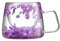 Lnhgh Tasse à fleurs séchées de 200 ml, tasse à café en verre avec double paroi isolante, tasses à fleurs séchées transparentes avec anse