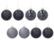 Christbaumkugeln, Ornament Set, Christbaumschmuck 5cm, 8 Stück (Anthrazit)