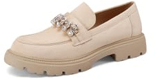 QUEEN HELENA Mocassini con Strass Francesine Casual Eleganti Donna X32-58