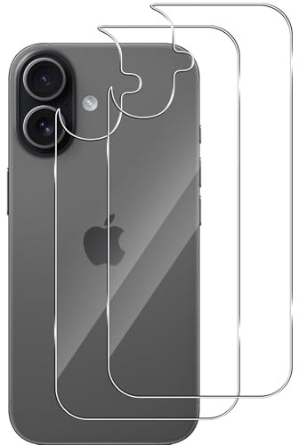 Aerku Rückseite Schutzfolie für iPhone 17 für Panzerglas, 2 Stück 9H Härte Hinten Displayschutz, Anti- Kratzer Schutzglas Rückseitenfolie, Zurück Glas Folie, Rissschutz Keine Blasen Gehärtete
