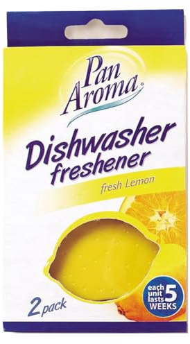 JMS we create smile Dishwasher Freshener 3 x 2 Pack – Fresh Lemon Scent, Long Lasting Odour Neutraliser for Dishwashers, Up to 5 Weeks Each Unit, Deodoriser Pods for Clean Fresh Smell