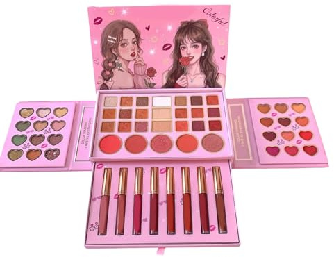 Spotlight Eyeshadow Palette - Pigmented Eye Makeup Palette, Makeup Palete, 50-Color Eyeshadow Beauty Palete, Glitter Eye Make Up For Women Party Wedding Stage Daily Costume Carnival Concert Travel Cos