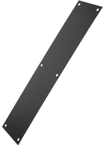 Toddmomy Stainless Steel Door Protection Plate Kickboard for Interior Door Damage Prevention Heavy Duty Skirting Board Black 14.97X3.50 Inch