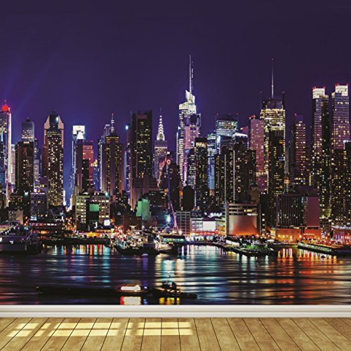 New York City Skyline at Night 7 Wallpaper Mural