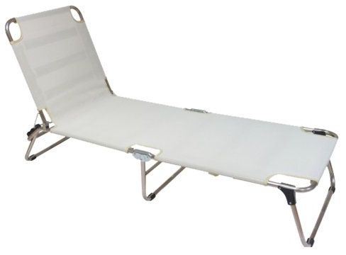 jan kurtz fiam Amigo 30 silbergrau textilene SONNENLIEGE 3-beinliege sunbed Dreibeinliege 471203