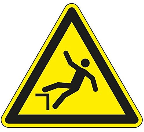 LEMAX® Warnschild Warnung vor Absturzgefahr, ASR/ISO, Kunststoff, SL 200mm