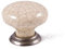 FITTINGSCO Winchester Knob & Back Plate Pewter/Cream Crackle