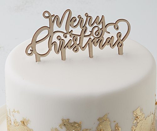 Ginger Ray Merry Christmas Wooden Dekoration, Gold
