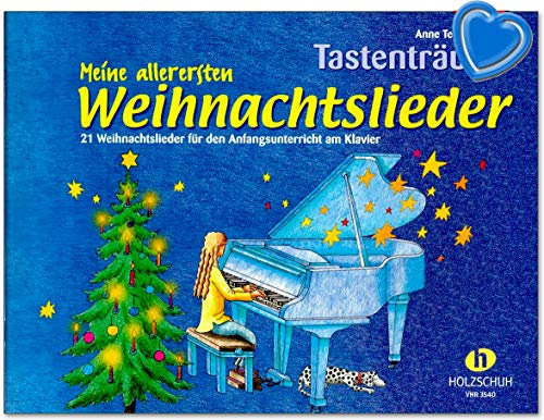 Alfons Holzschuh - Meine allerersten Weihnachtslieder - 21 Weihnachtslieder im Fünftonraum für Anfänger am Klavier - mit bunter herzförmiger Notenklammer