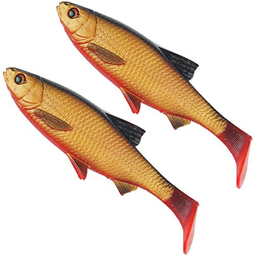 Savage Gear 3D River Roach - 2 Gummifische Rotauge, Farbe:Blood Belly, Länge/Gewicht:22cm - 125g