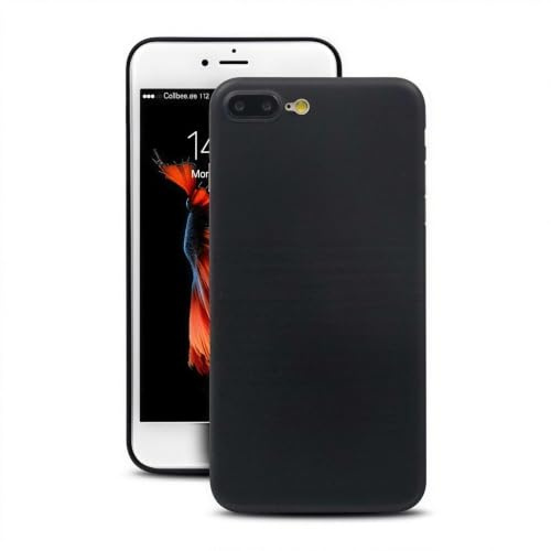 CELLBEE für iPhone 7/8 Plus Hülle 0,45mm Schwarz Ultra Slim Case | Federleicht aus Polypropylen · vergilbt nicht · für MagSafe und Qi · Kameraschutz · Anti-Fingerprint · Marke seit 2015