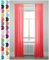 Megachest Lucy Voile-Vorhang mit Kräuselband, 2 Stoffbahnen (28 Farben), 8 Tropfen (Koralle, 142 cm breit x 300 cm)