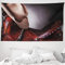 ABAKUHAUS Western Wandteppich und Tagesdecke, Cowboy Wilde Texas Kunst aus Weiches Mikrofaser Stoff Waschbar ohne Verblassen Digitaldruck, 230 x 140 cm, Lederbraun