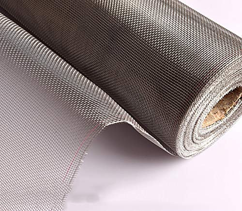 LRQY Zanzariera in Alluminio per Porta Finestre, Impedisce Ai Piccoli Animali,304 Acciaio Inox Rete Filtrante Metallica,Facile da Tagliare,100x300cm(39x118inch)
