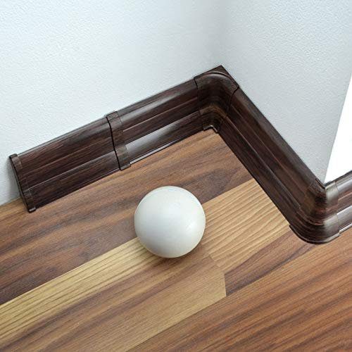 [DQ-PP] 20 Meter Sockelleisten 62mm PVC Wenge Laminatleisten Fussleisten aus Kunststoff PVC Laminat Dekore