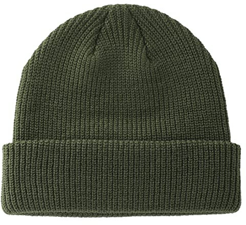 Connectyle, Klassische Herren-Wintermütze, umgeschlagenes Acryl-Strickmaterial, Wohlmütze für den täglichen Gebrauch - Braun - MEDIUM