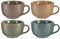 Dibor Set of 4 Mugs Tea/Coffee/Hot Chocolate Drinking Cups Wedding Anniversary Housewarming Kitchen Gift - 400ml
