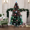Froadp 150cm Arbre de Noël en Fibre Optique avec Support Stable et 160 Pointes de Simulation Traditionnel pour Noël Bricolage Artisanat Fête Décoration(Flocons de Neige Colorés)